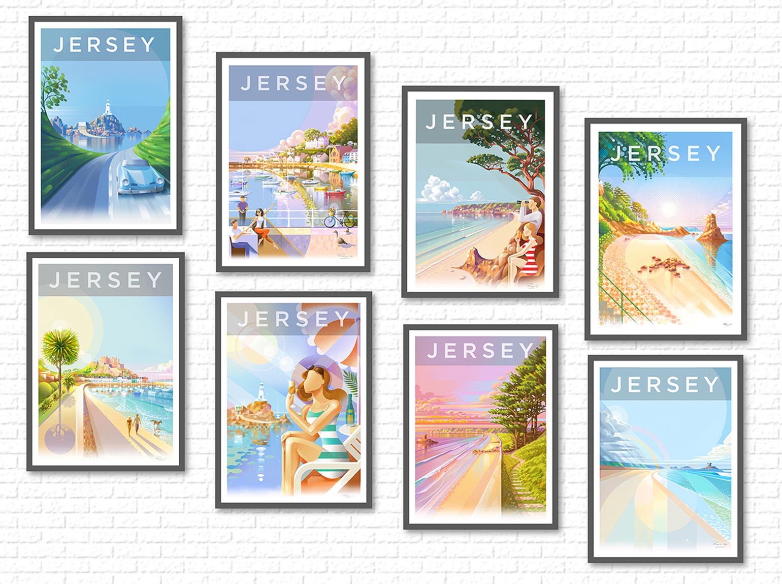 Ron Mills Jersey Travel Poster Series