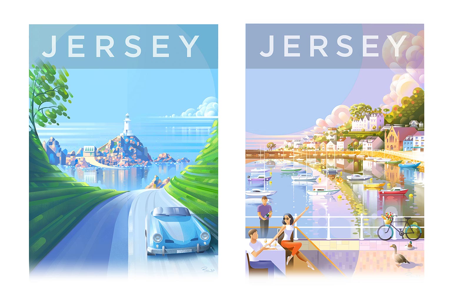 Ron Mills Jersey Travel Poster Series Final Art